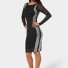 BodyCon Embellished Knee Length Dress